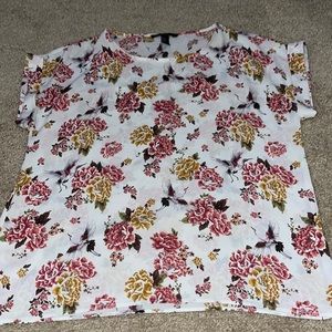 Floral box cut style blouse